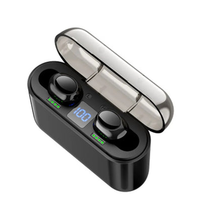 Oi Air Sounds One True Wireless Earphones - Bluetooth 5.0, 1600mAh Battery, LCD Display, 6H Playback, Fast Charging, Touch Sensor with Volume Control, Noise Cancellation