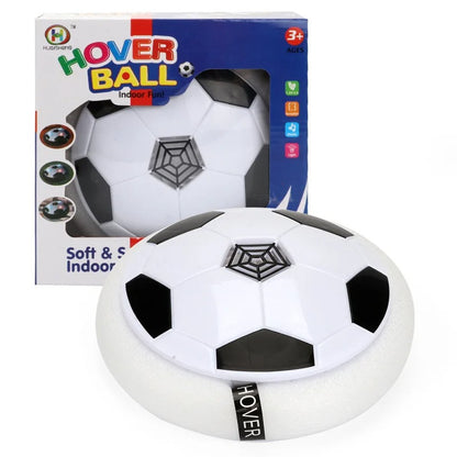 Hover Ball with LED Lights - Air Floating Soccer Toy with Foam Bumper, Indoor Game for Kids