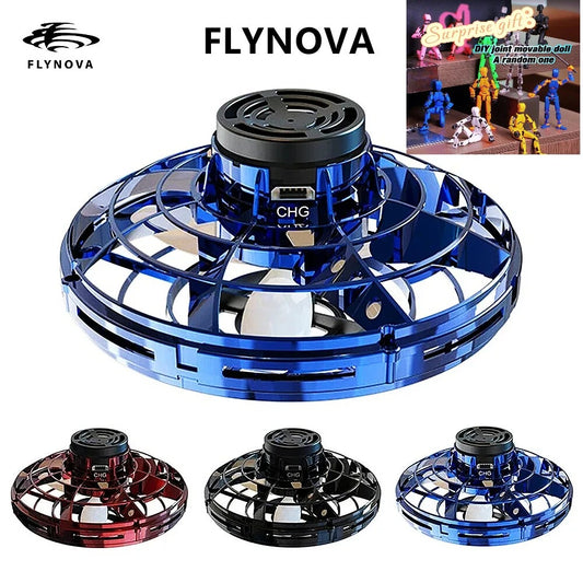 Flying Spinner LED Light Drone - Hand Operated Mini Drone for Kids, UFO Magic Toy for Indoor & Outdoor Fun (Random Color