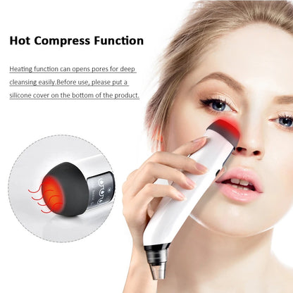 6-in-1 Rechargeable Blackhead Removal Machine  Vacuum Suction & Derma Care Tool