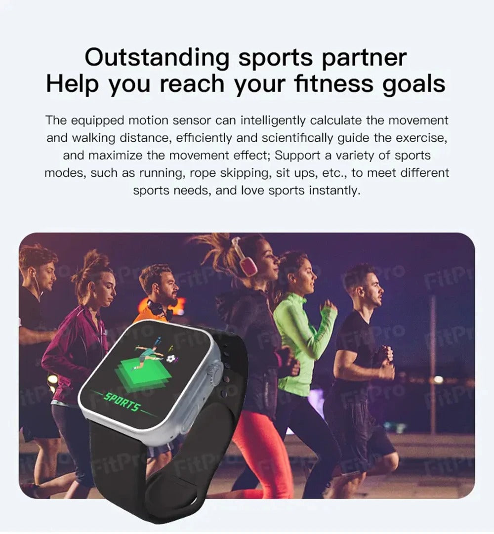 Fit Pro Ultra Bluetooth Smart Band - Fitness Tracker with Heart Rate Monitor, Activity Tracker, and Sleep Tracking (Random Color