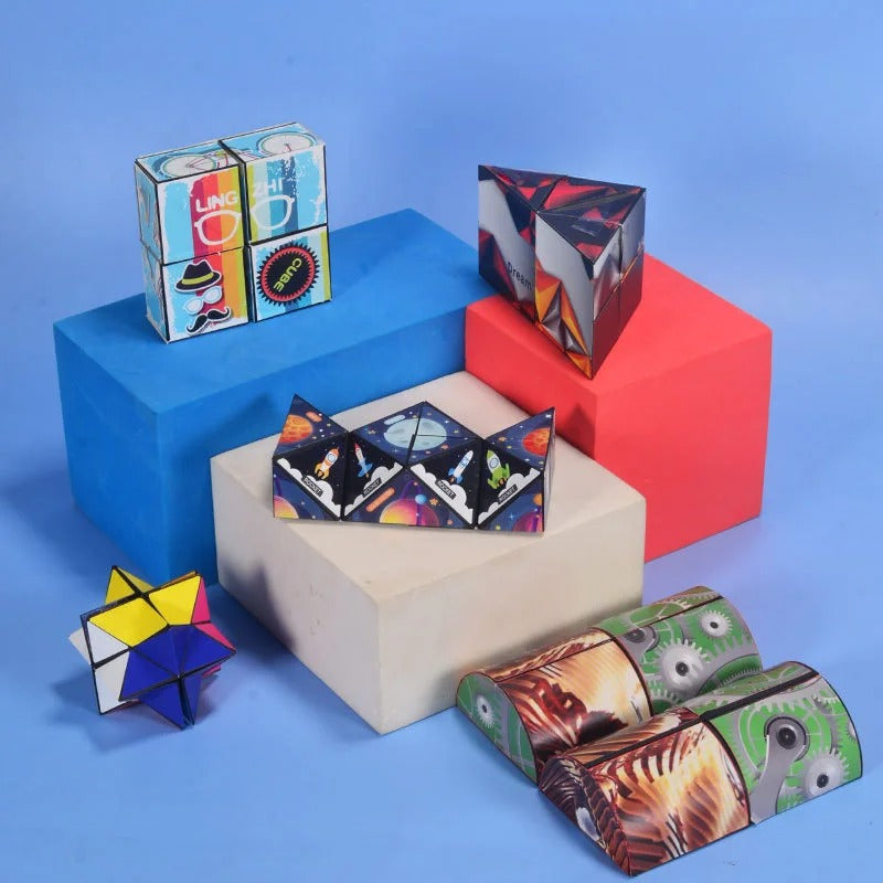 3D Magic Puzzle Cube - Infinity Fidget Cube for Stress Relief and Fun