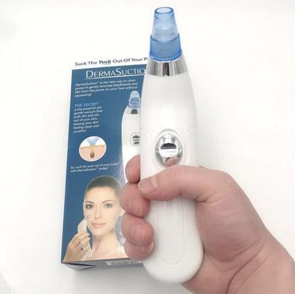 Derma Suction Blackhead Remover | Powerful Vacuum Pore Cleaner Battery Operated