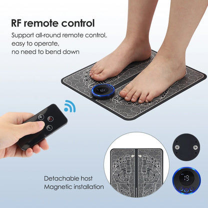 Pack of 2 EMS Foot Massager Mat & Mini Body Massager | USB Charging, Smart Display Combo