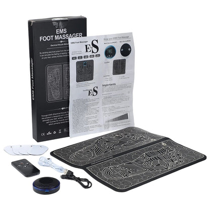 Pack of 2 EMS Foot Massager Mat & Mini Body Massager | USB Charging, Smart Display Combo